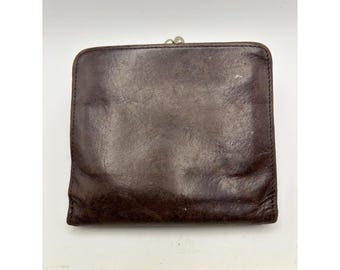 RARE Mahogany Vintage Coach Wallet Leather Bi-fold Snap Closure