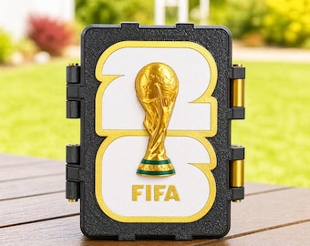 Caja organizadora de cromos del Mundial 2026, estuche de almacenamiento para coleccionistas de Panini, tamaño mediano (380 cromos)