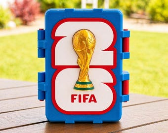 Caja organizadora de cromos del Mundial 2026, estuche de almacenamiento para coleccionistas de Panini, tamaño mediano (380 cromos)