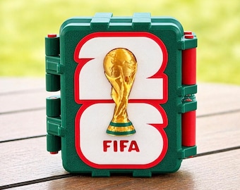 World Cup Organizer Box, Panini Storage Case, Small (190 Stickers), Portable Sticker Swap Organizer