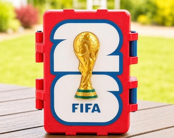 World Cup Sticker Organizer Box, Panini Collector Storage Case, Medium (380 Stickers), Removable Tray