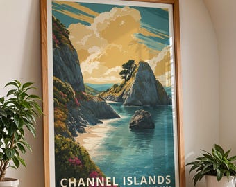 Kanalöarnas nationalpark-affisch, retro resekonst (oramad)