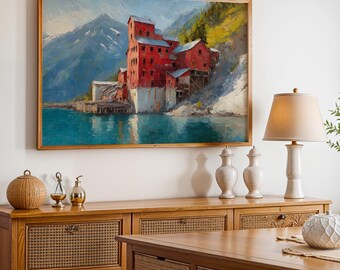 Wrangell–St. Elias National Park Poster, Oil Painting Wall Art, Nature Landscape Print