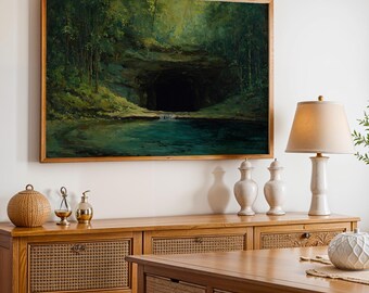 Mammoth Cave National Park Poster, Oil Painting Wall Art, Nature Landscape Print