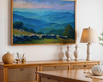 Shenandoah National Park Poster, Oil Painting Wall Art, Nature Landscape Print