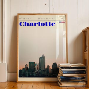 Charlotte North Carolina Photography Wall Art, Travel Poster Print, Modern Home Decor, Wanderlust Gift, Destination Art, Travel Gift Idea