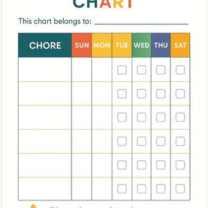 Weekly Chore Chart for Kids | Printable PDF | Reusable Reward Tracker | Digital Download