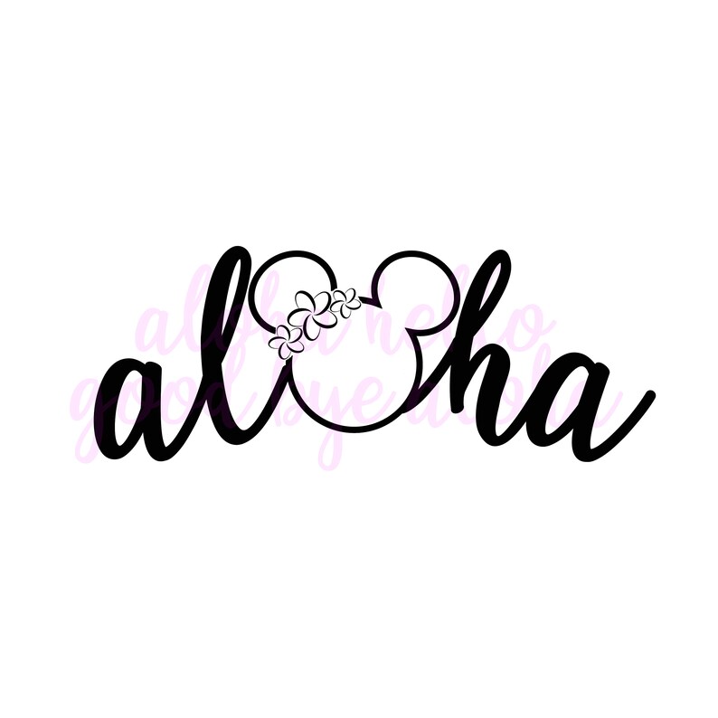 Download Disney Aloha Mickey Flower Plumaria Hawaiian SVG JPG Archivo | Etsy