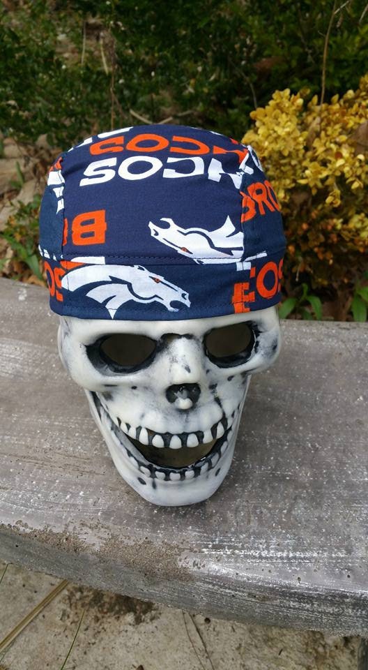 Denver Broncos/skull Cap / Helmet Liner / Du Rag / Hat/chemo | Etsy