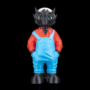 Urban Streetwear Dragon Figurine – 6” Fantasy Collectible Sculpture, Modern Mythical Creature Desk Decor