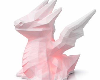 Low-Poly Dragon Lamp – 3D Printed LED Night Light