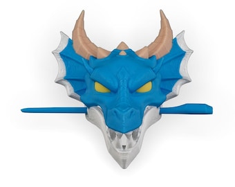 Dragon Hair Pin – 3D Printed Mythical Accessory for Cosplay, LARP, Renaissance Fair & Fantasy Hairstyles