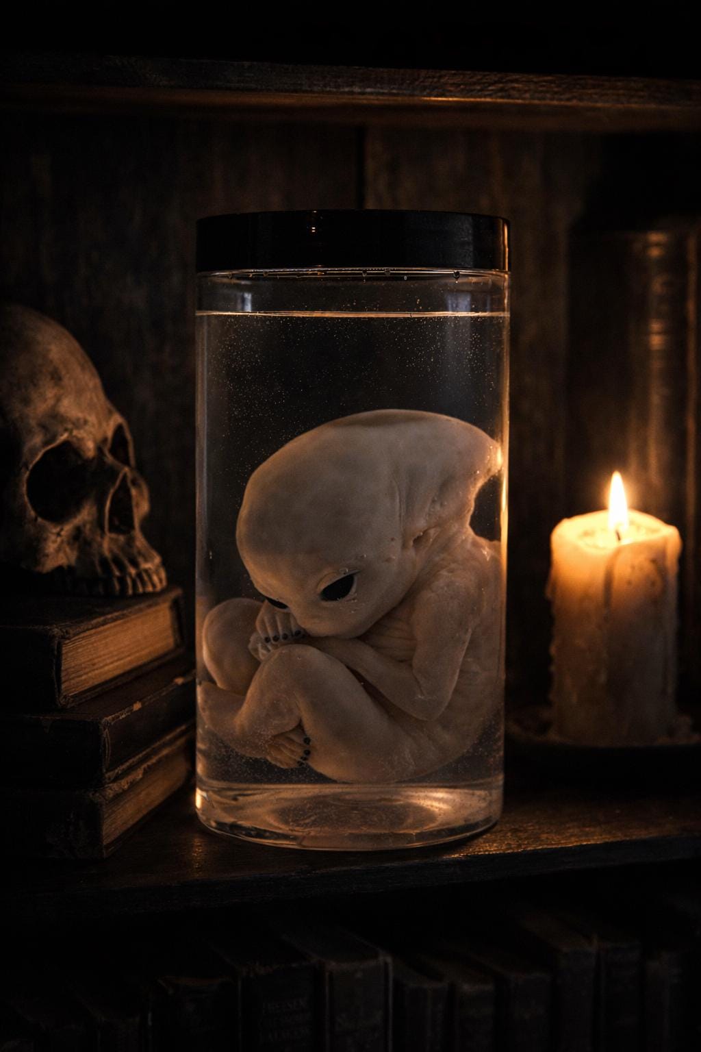 Alien in a Jar, Creepy Specimen Display, Sci Fi Oddities Decor, Horror ...