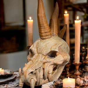 Wyrmling Dragon Skull – 3D Printed Wall Mount | Fantasy Bone Decor for Gamers, DnD Lairs, or Gothic Rooms