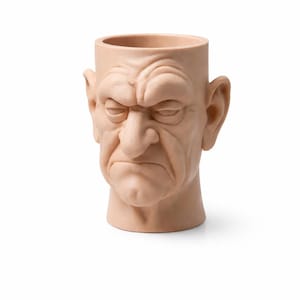 Grumpy Old Man Planter – Funny Face Pot for Succulents or Pens