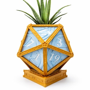 D20 Dice Planter – Geeky Succulent Pot for D&D Fans