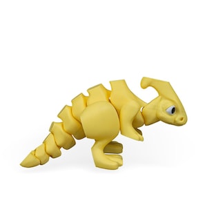 Flexi Parasaurus Dinosaur Toy: 3D Printed Articulated Fidget Dino