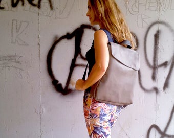 Backpack bags, waterproof backpack rucksack backpack, laptop backpack, gray leather backpack, cool fashion backpacks,  Gift