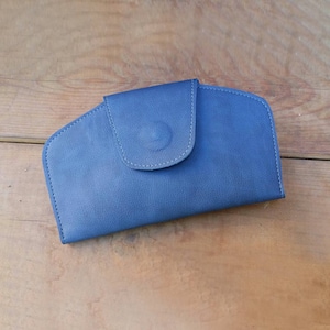 Elegante billetera de mujer billetera vegana mujeres, portador de tarjeta de billetera de monedero de moneda, billetera de cuero bronceado, regalo de cumpleaños de esposa, billetera de cuero vegano