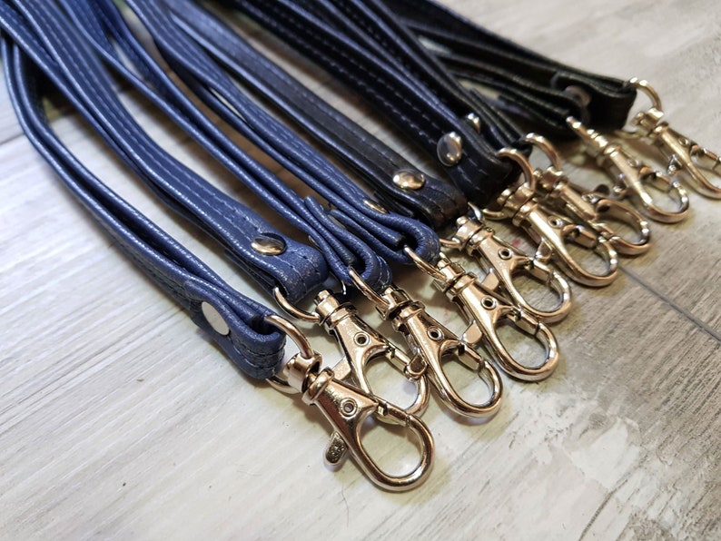 Leather Neck Lanyards ID Badge Holders & Wristlets Leather Etsy