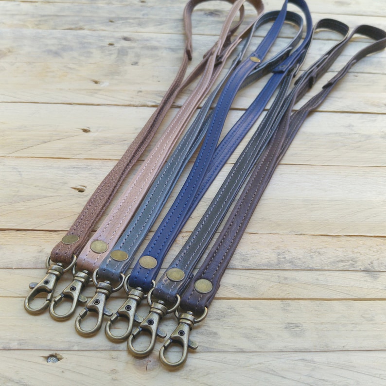 Leather lanyard leather lanyard key strap Leather neck Etsy