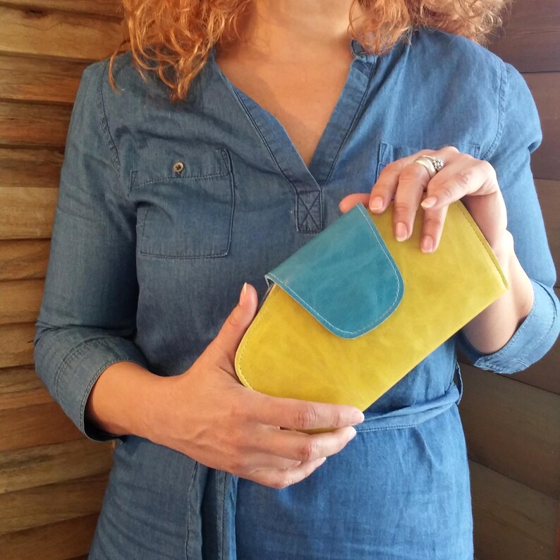 BESTE gelbe Leder Brieftasche für Frauen mittlere Leder | Etsy