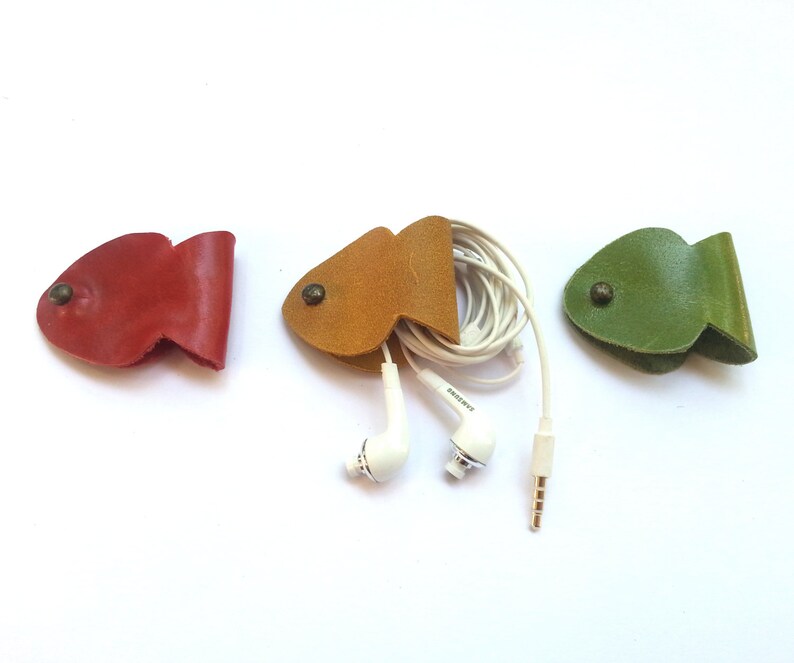 Headphone Holder Handmade Leather Cord Organizer Cable Etsy Israel