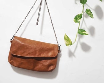 Camel leather purse, Camel crossbody, Trending item, fashion handbags, leather clutch bag, Mini clutch, leather shoulder bag, evening bag
