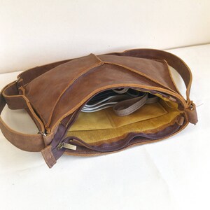 Brown crossbody purse, Saddle bag, Women shoulder bag, Small leather messenger bag, Leather crossbody for women, leather purse,super sale image 5
