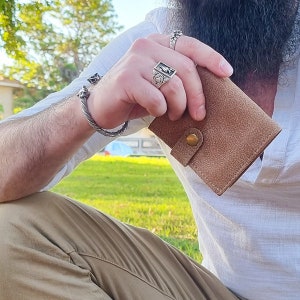 billetera de cuero para hombres, billetera de cuero minimalista para hombres, monedero de cuero pequeño, billetera de hombres, billetera de efectivo, billetera de monedas, mini billetera de cuero