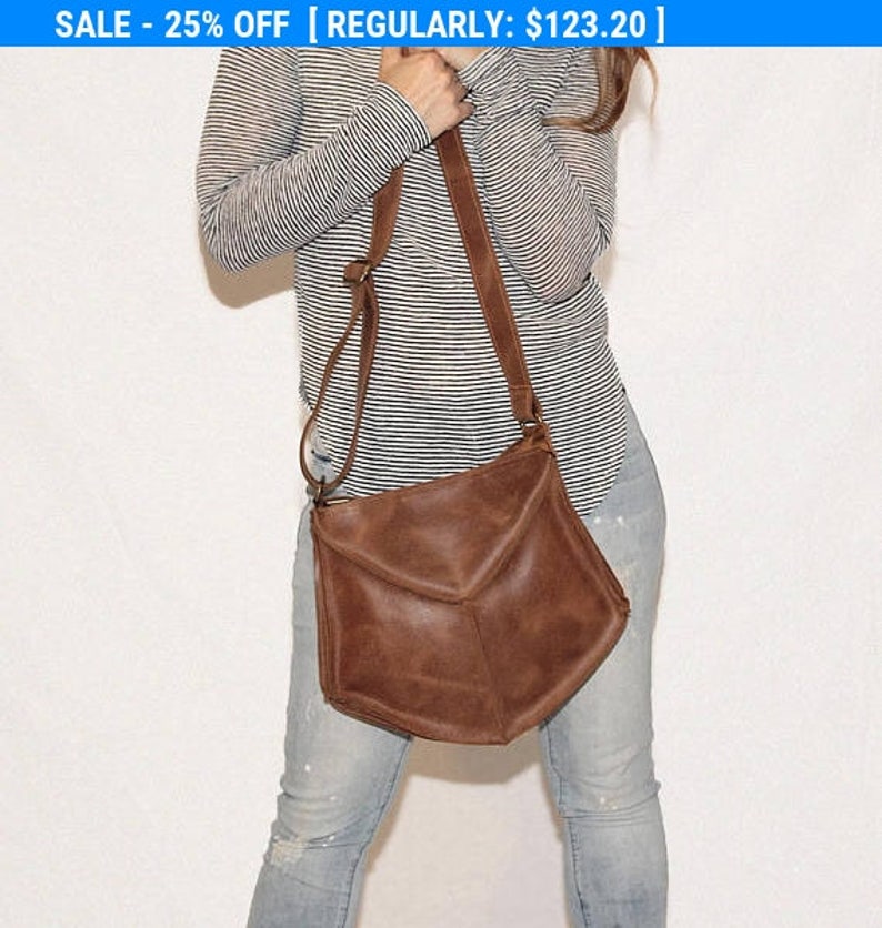 Brown crossbody purse, Saddle bag, Women shoulder bag, Small leather messenger bag, Leather crossbody for women, leather purse,super sale image 8