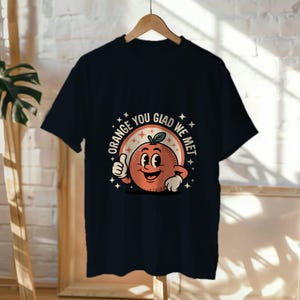 Funny Retro Orange Cartoon PNG, Digital Download, Instant Download, Cute Fruit Clipart for Crafts and Prints