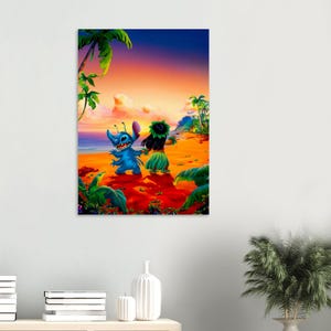 Póster de la película Lilo & Stitch (2002), arte mural 1 - Póster clásico de papel semibrillante