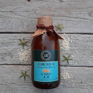 GGW Freshly Made Sesame Seed Oil, First Cold Pressed, All Natural, Amazing And Unique Taste, Non GMO, For Both Internal & External Use