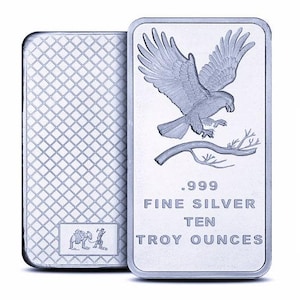 10 troy oz (314g) Silver Eagle Bar New | SilverTowne Collectible