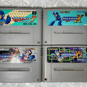 SFC Mega Man X 1 2 3 & Mega Man 7 – Cartridge Only – Tested – Japanese Super Famicom Lot