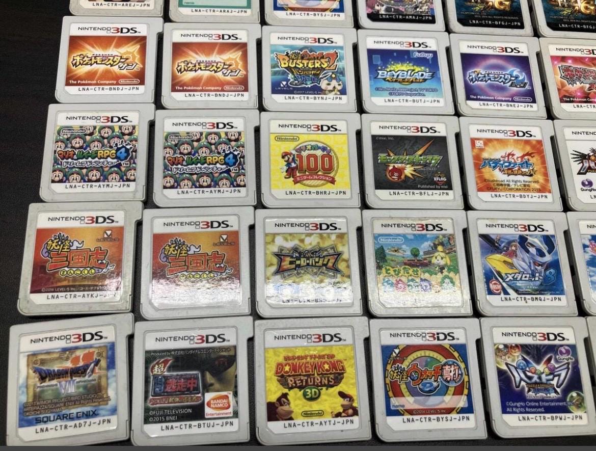 Wholesale Lot of 30 Random Authentic Japanese Nintendo 3DS Games