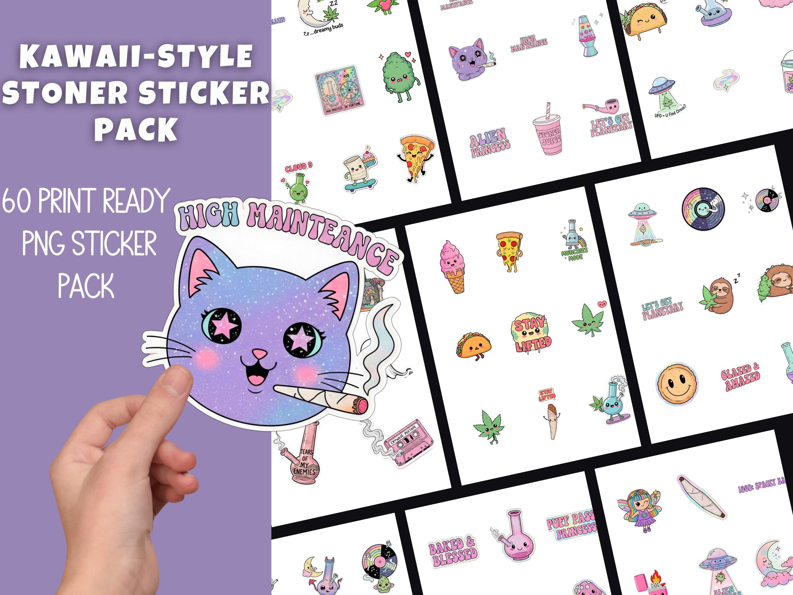 Cute stoner sticker - Etsy México, image size:2700x2025