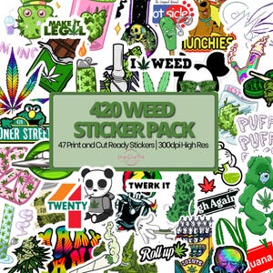 Stoner PNG Pack Vol.1, Marijuana Clipart, Cannabisgrafik, 420 PNG-samling, Hampadesign, Digital Nedladdning