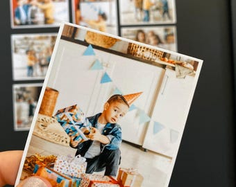 Personalized Photo Magnets Fridge Decor Family Custom Photo Unique Photo Card Gift Flexible Magnet Choose Your Size, Medium 2.75 X 3.25" in