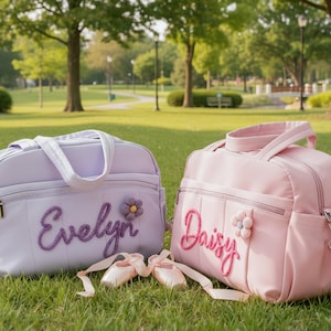 Borsa da viaggio per danza classica per bambine: nome personalizzato e borsa interna impermeabile, regali per bambine