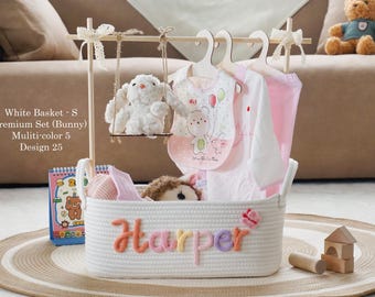 Personalized Baby Shower Nursery Closet: Set with Swing & Hangers, Cotton Rope Nursery Decor