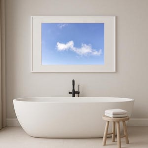 Home Decor| Cloud in Blue Sky| Fine Art Digital Print | Minimalist Wall Art | 3:2 Ratio | Tranquil Sky Photo | Digital Download|