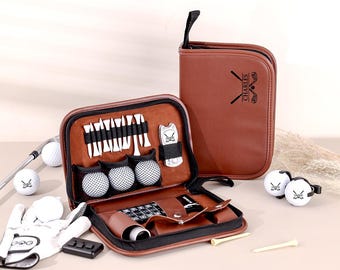 Personalized Leather Golf Gift Set,Engraved Golf Tools for Men,,Dad,Groomsman