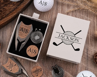 Personalized Golf Divot Tool & Ball Marker Set: Engraved Groomsmen Gift