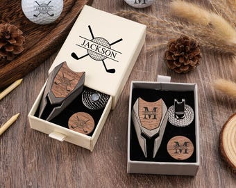 Personalized Golf Divot Tool & Ball Marker Set: Groomsmen Gift