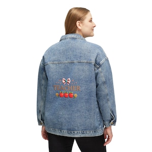 Embroidered Denim Jacket, Unique Hand Embroidery, Jean Coat, Custom Embroidered Outerwear, Women&#39;s Denim Fashion, Trendy Jean Jacket
