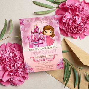 Princess Birthday Invitation, Girl Party Invite Template, Once Upon a Time, Baby Fairytale birthday