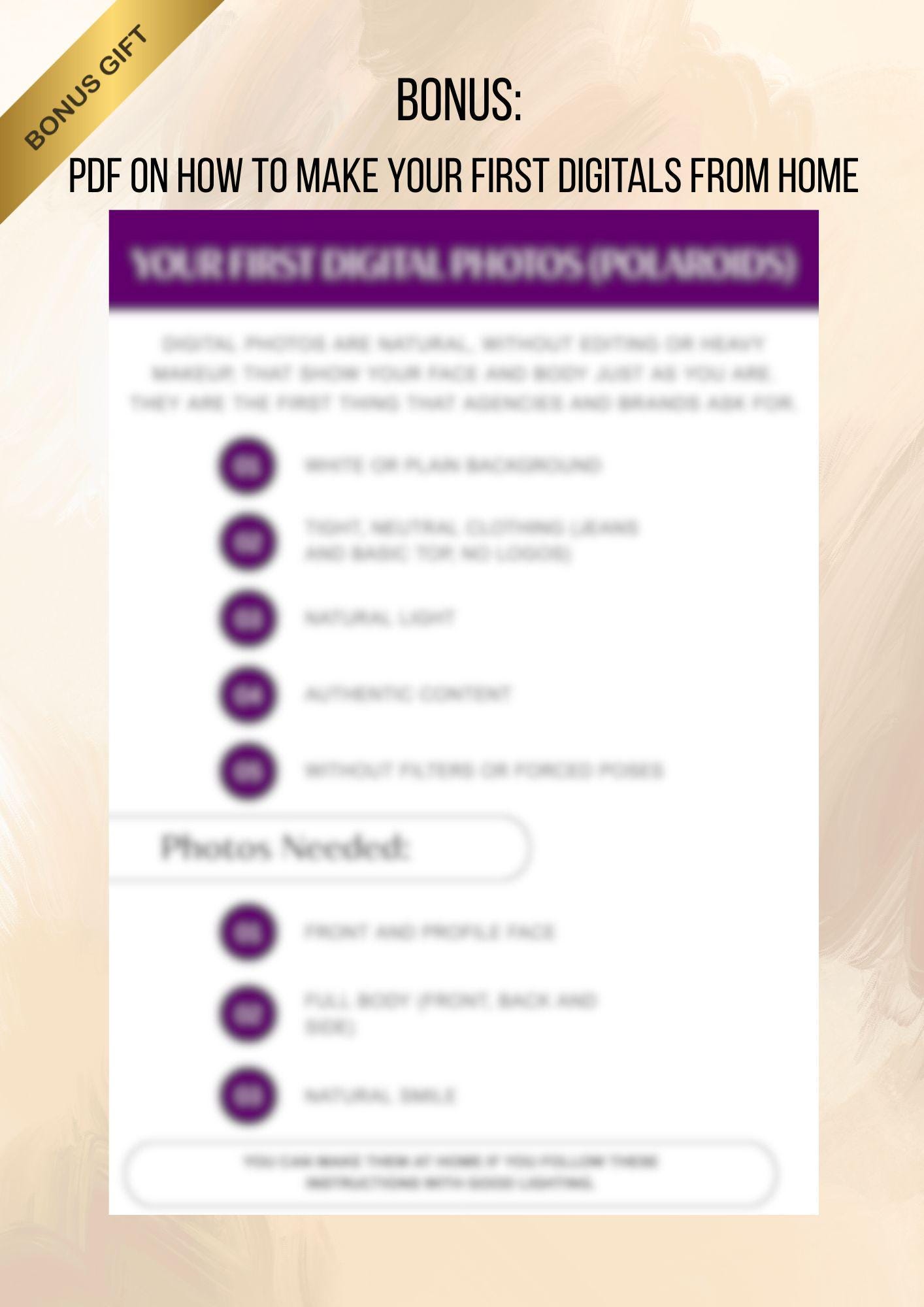 Model Digitals Template, Guide for Your First Digitals, Digital Canva ...