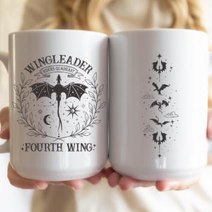 Fourth Wing Dragon Mug: BookTok Romantasy Gift